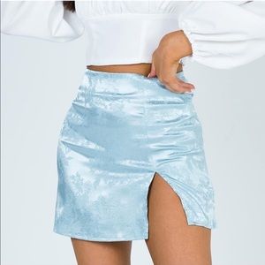Princess Polly White Sands Mini Skirt Blue